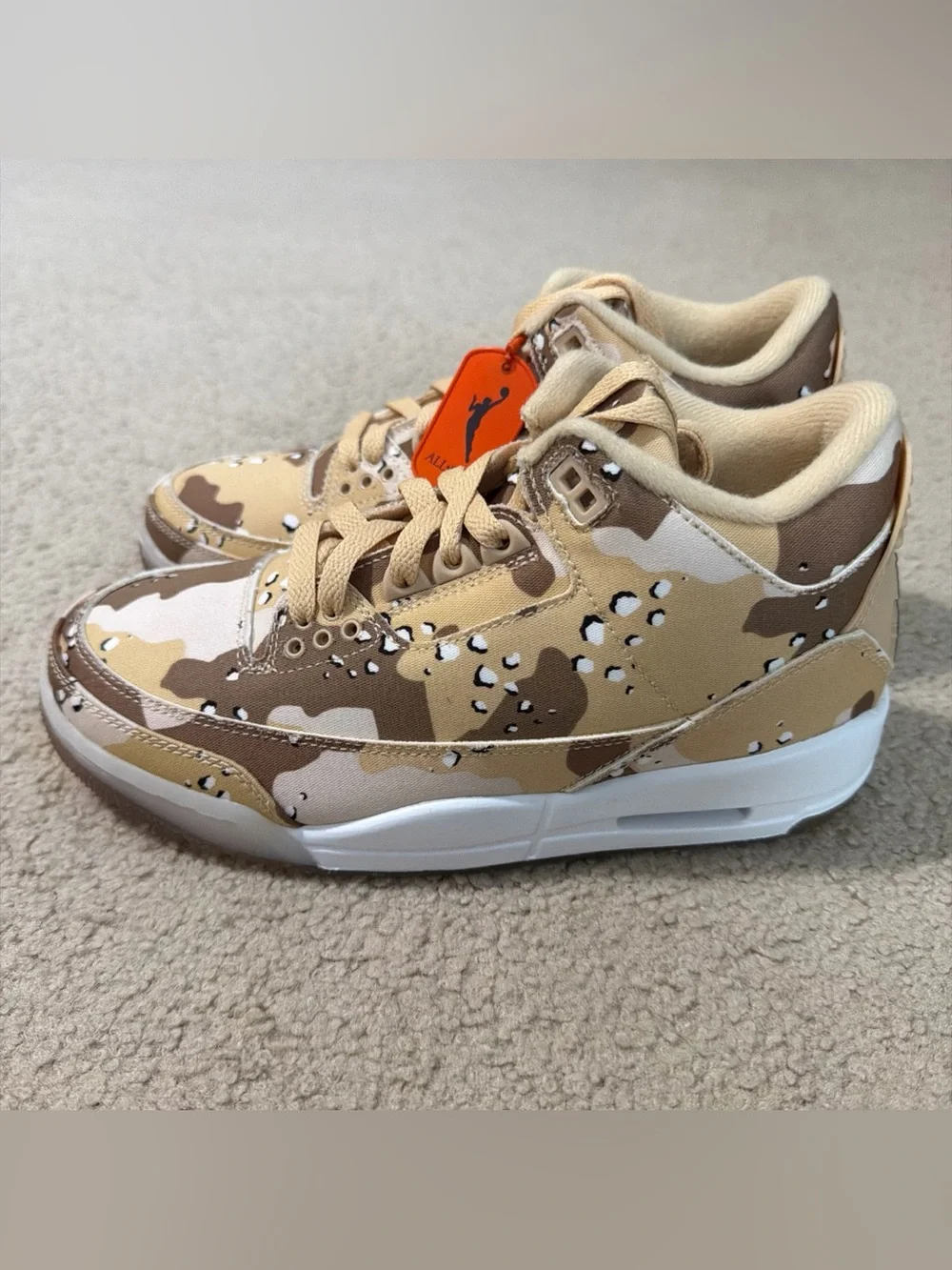 Nike Air Jordan 3 Retro Youth Size 6 Women’s 7.5 Sneakers Shoes HM4301-200 Camo